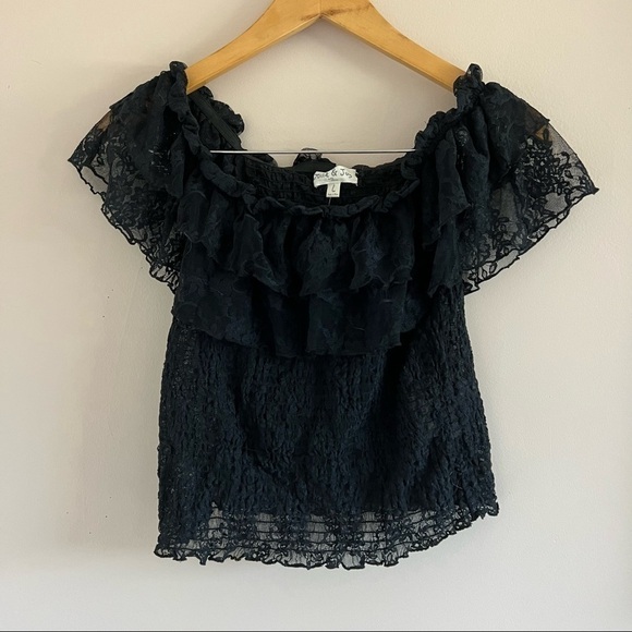 Jolie & Joy | NWT Black Lace Top - Picture 1 of 6